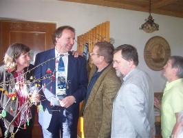 Foto von Gerlinde und mir mit Bernhard, Kristine und Jochen